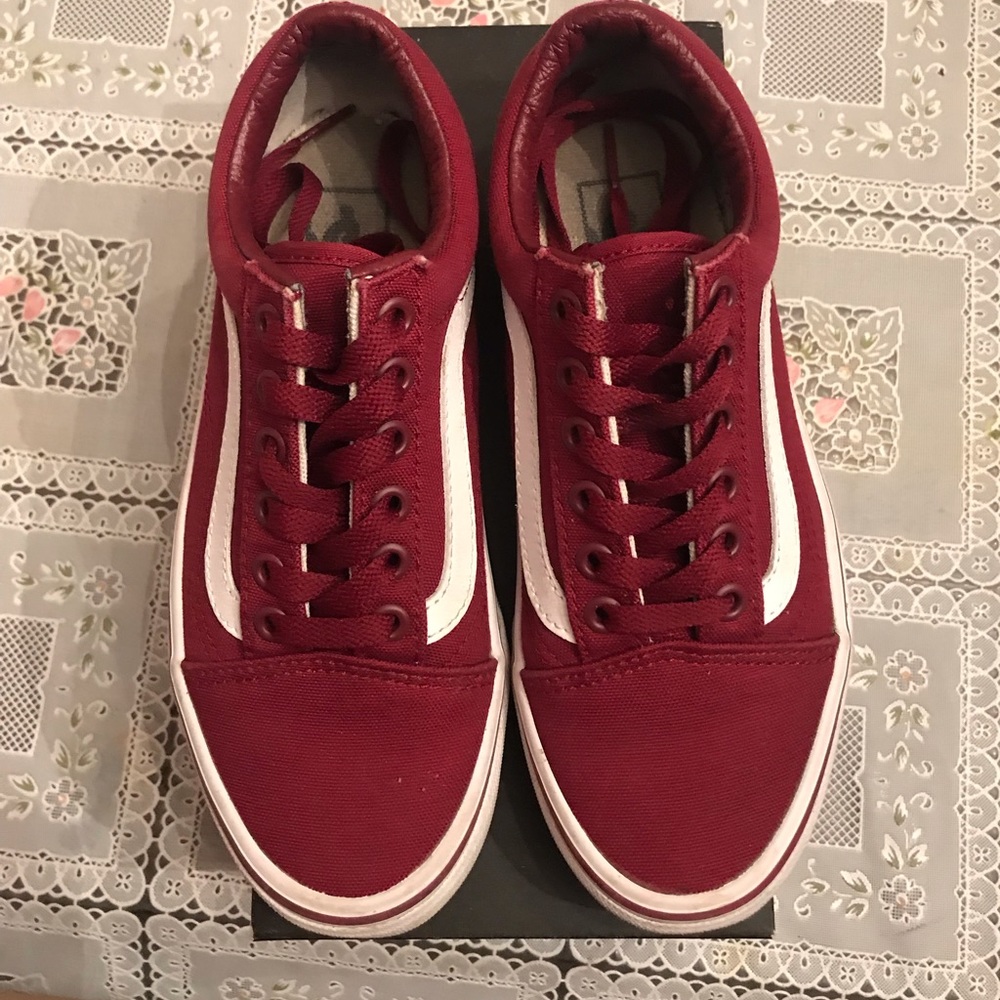 Burgundy vans